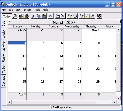 Schedule+ picture or screenshot