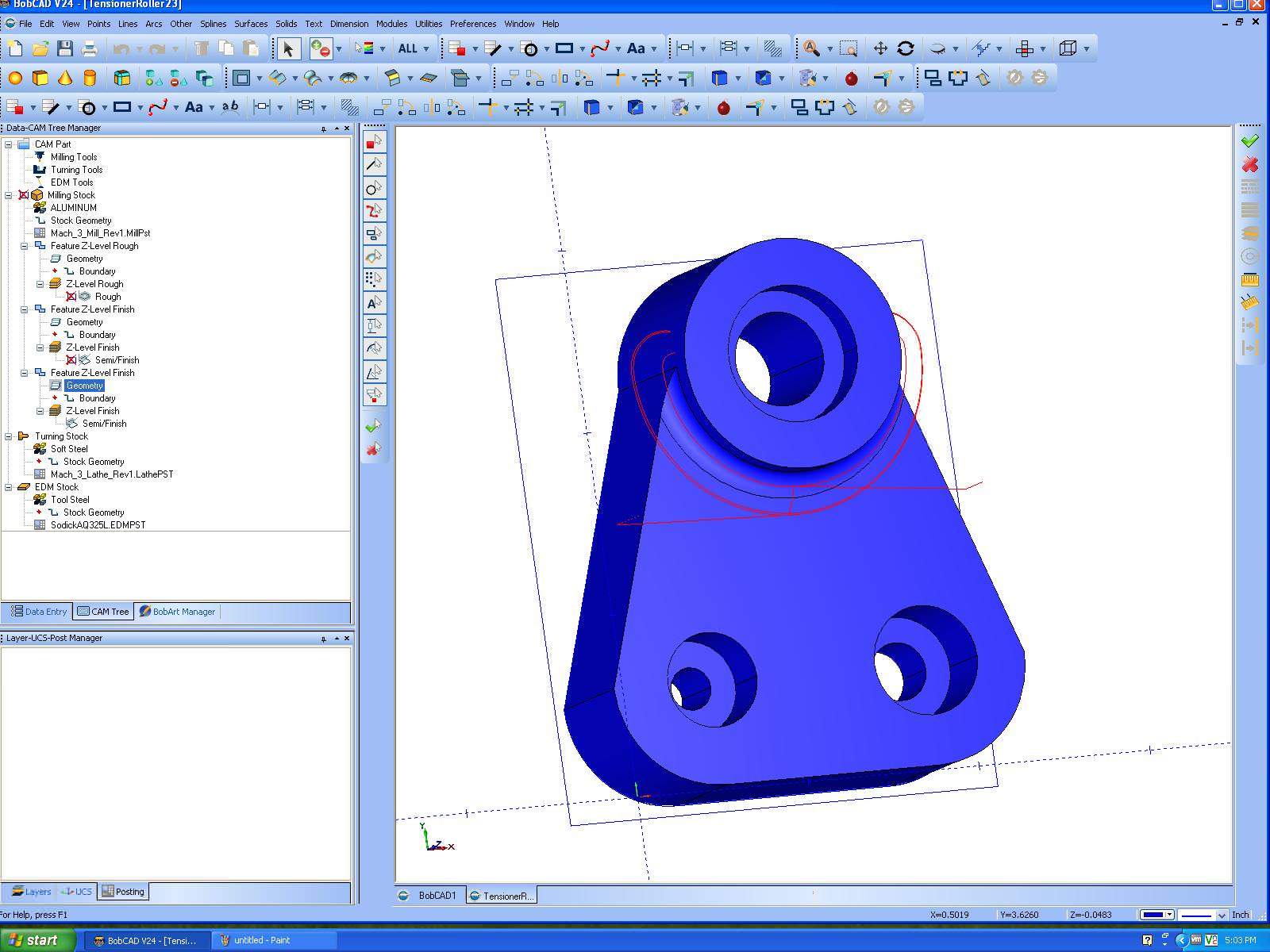 BobCAD-CAM Mill picture or screenshot