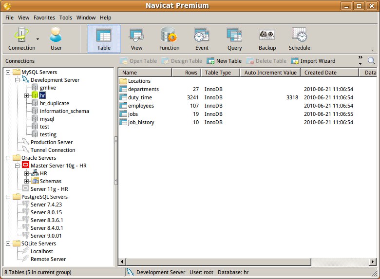 Navicat Premium (Linux) file extensions