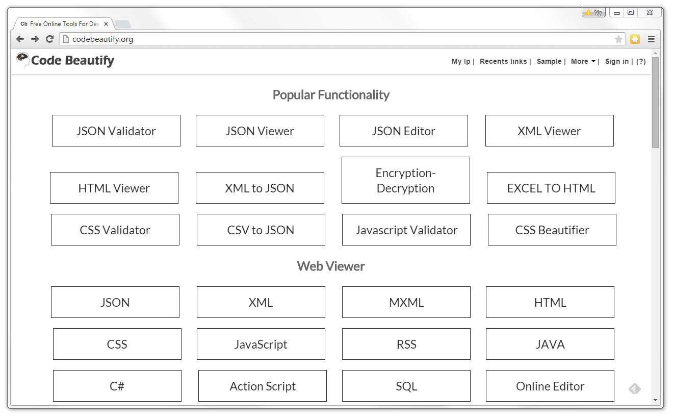 Code Beautify screenshot